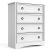 LGHM White Dresser with 4 Drawers, Tall Dressers for Bedroom, Modern Wide Chest of Drawers, Solid Wood Frame, Closet Organizers and Storage, Nightstand for Bedroom, Closet, Entryway, Nursery, Kid