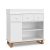 Storkcraft Modern Nursery Changing Table Dresser (White with Vintage Driftwood) – GREENGUARD Gold Certified, Baby Dresser With Changing Table Top, Dresser for Nursery, Changing Table With Drawers