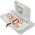Alpine Industries Wall Mounted Baby Changing Station, Horizontal Baby Changing Diaper Folding Table with Safety Strap, Ideal for Commercial Bathroom (White Gray)