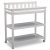 Delta Children Flat Top Changing Table with Wheels and Changing Pad, Bianca White