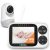 VTimes Video Baby Monitor with Camera and Audio, 3.2″ IPS Screen, Baby Monitor Camera No WiFi Night Vision VOX Mode Pan-Tilt-Zoom Temperature Display 2 Way Audio Lullabies and 1000ft Range