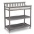 Delta Children Flat Top Changing Table with Wheels and Changing Pad, Grey